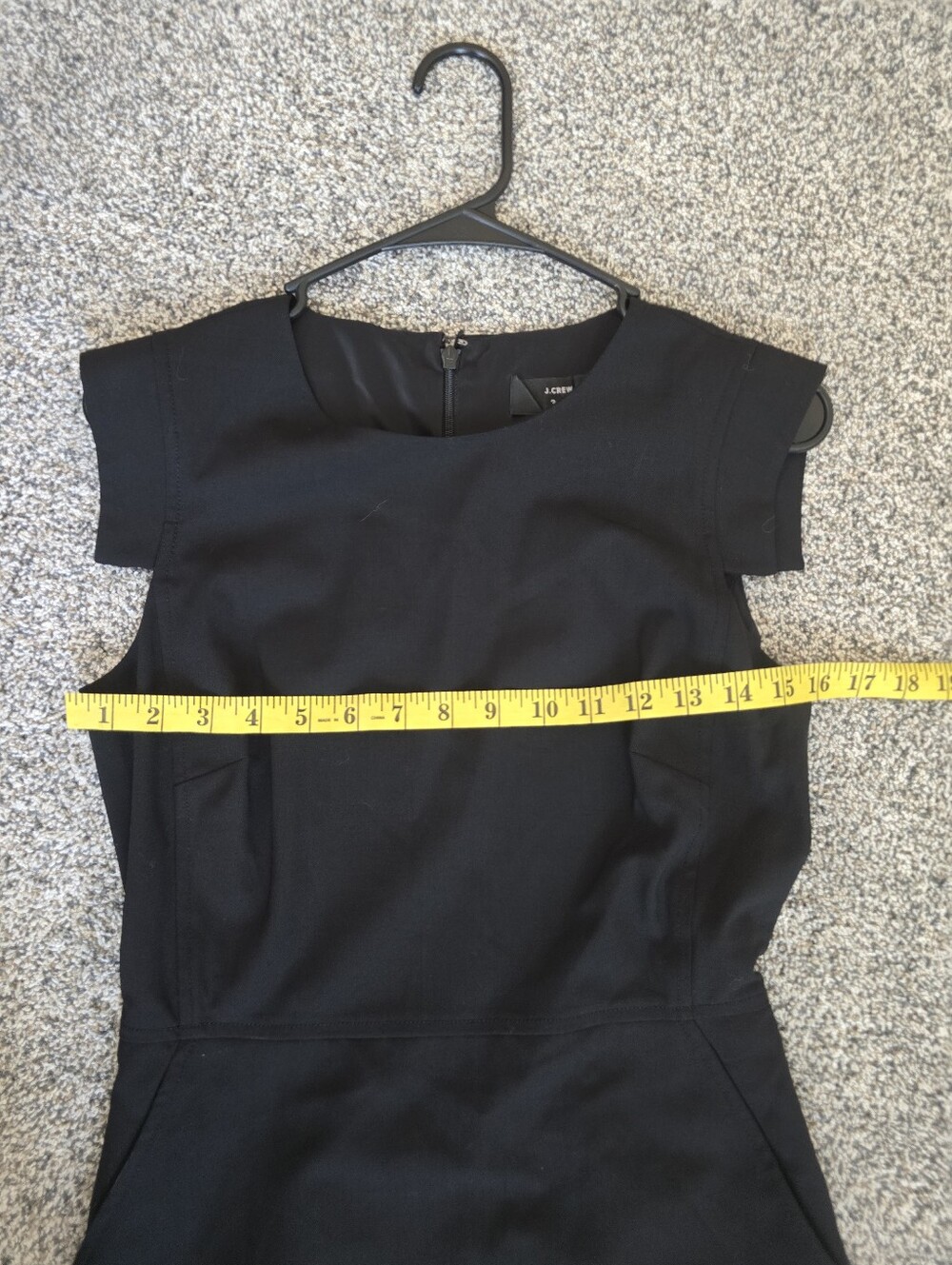 J. Crew 365 Resume Black Wool Sheath Dress Cap Sleeves Size 6 - Picture 5 of 5